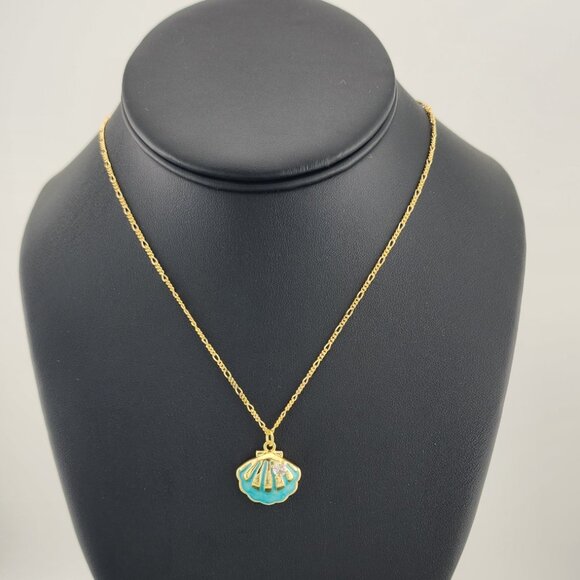 Ocean Breeze Light Blue Seashell Necklace – Brand New - Picture 1 of 7